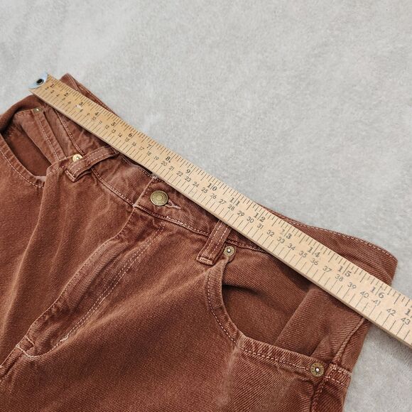 Free People Women's Straight Leg Jeans in Brown - Picture 5 of 12